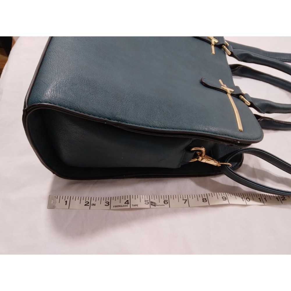 Dasein Handbag Large Satchel Shoulder Bag Purse with Matching Wristlet Teal - Picture 13 of 16